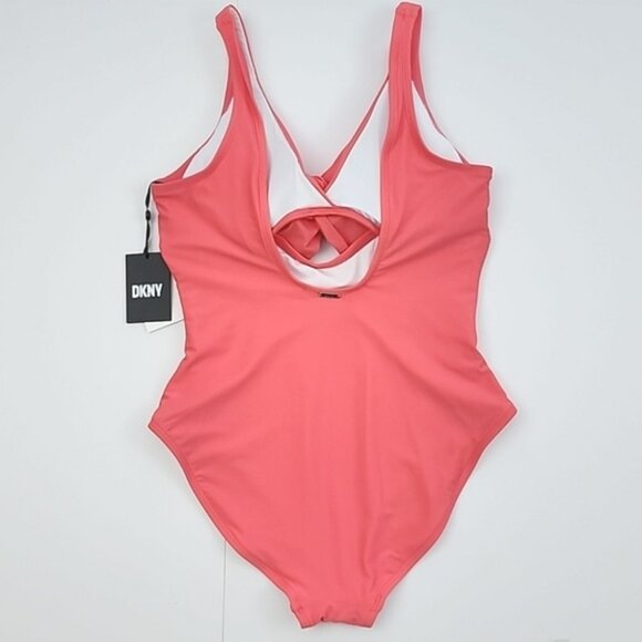 DKNY Coral One-Piece Swimsuit - Picture 4 of 16